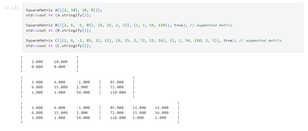 screenshot of ligebra